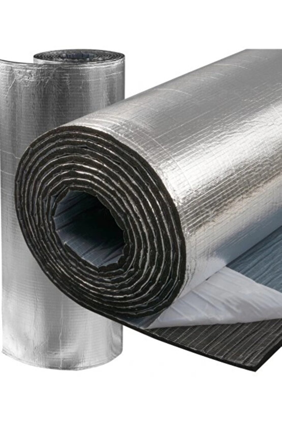 Oto Ses Yalıtım Malzemesi Folyolu 5m2 Araç Karavan Ses Isı İzolasyonu Süngeri 6mm Yapışkanlı