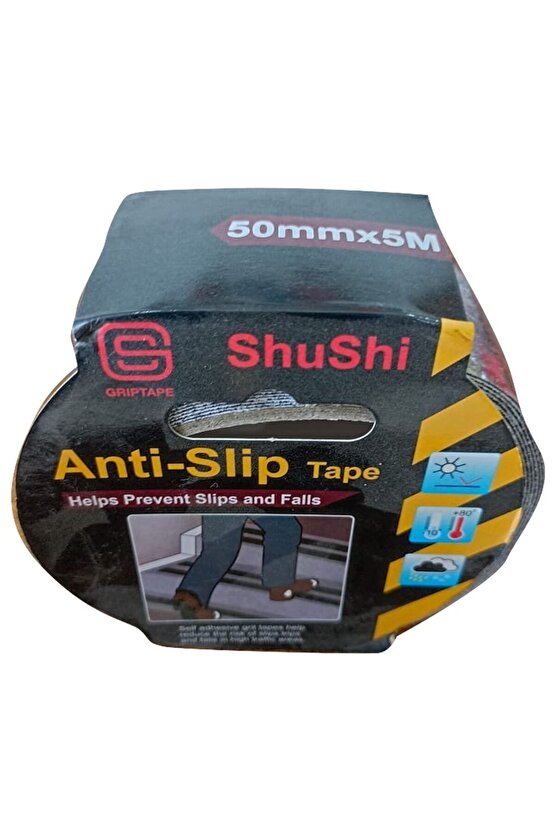 5 Metre Merdiven Kaymaz Bant, 2,5cm Genişlik, Arkası Yapışkanlı 1. Kalite Zemin Kaydırmaz Bant