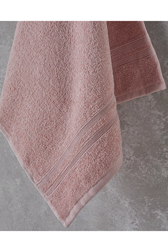 Pure Basic Pamuklu Yüz Havlusu 50x90 cm Açık Pembe