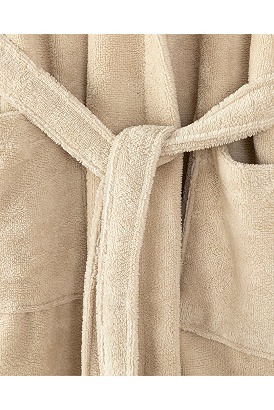 Softy Triga %100 Pamuklu Bornoz Bej