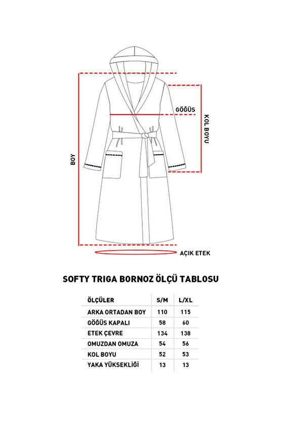 Softy Triga %100 Pamuklu Bornoz Bej