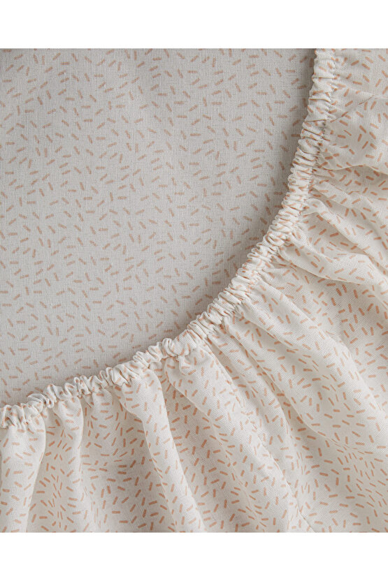 Lara Bloom Çift Kişilik Çarşaflı Nevresim Takımı 200x220 cm Pudra