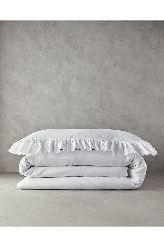 Blaze Tek Kişilik Nevresim Takımı Beyaz