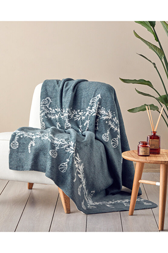 Bright talk Akrilik Pamuklu Tv Battaniye 130x170 cm Yeşil