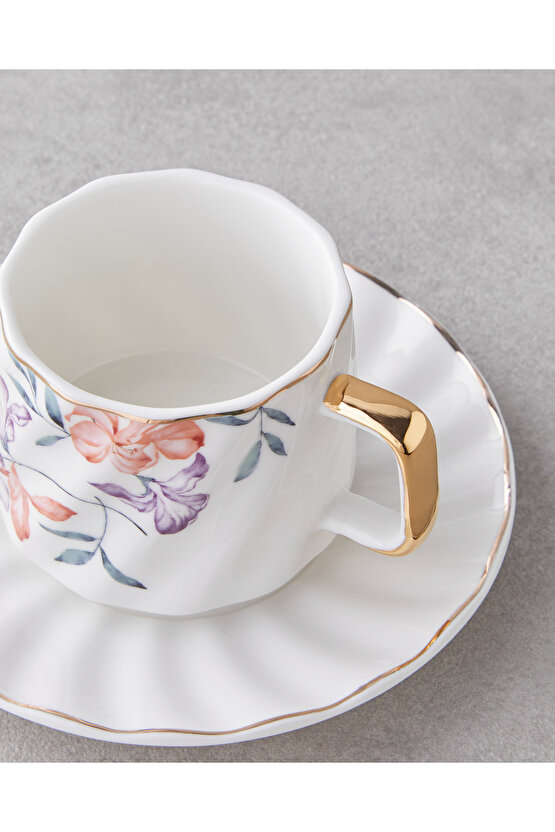 Misty Heaven New Bone China 4 Parça 2 Kişilik Kahve Fincan Takımı 90 ml Renkli