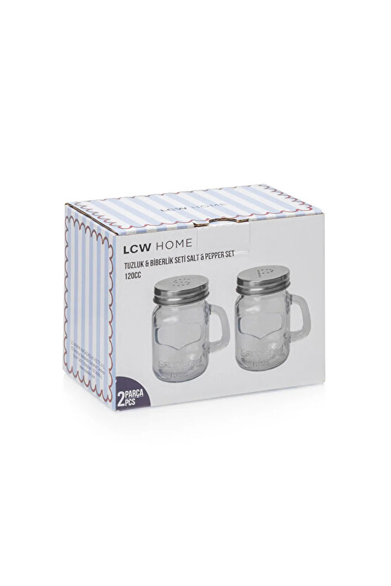 LCW HOMERenksiz Metal Kapaklı Cam Tuzluk Ve Biberlik 1200 Ml