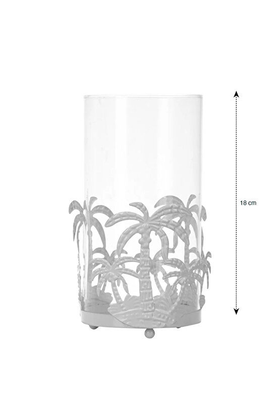 LCW HOME Renksiz Dekoratif Cam Mumluk 18 Cm