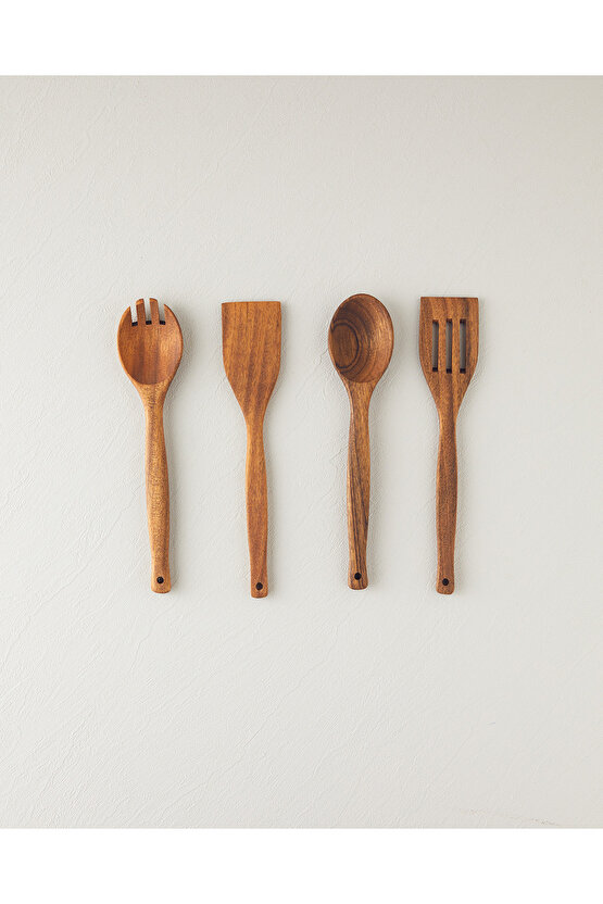 Pure Wooden Iroco 2li Servis Gereci Kahve