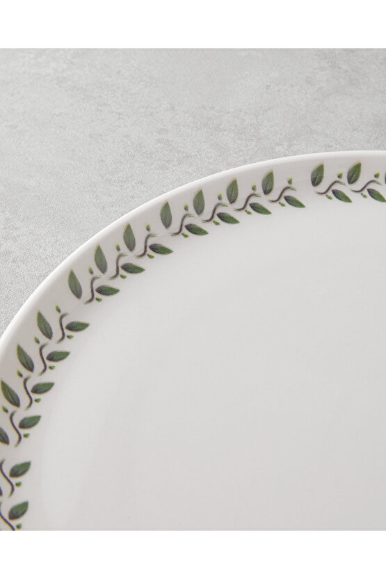 Elena Seramik Yemek Takımı 16 Parça 4 Kişilik Yeşil-Turuncu