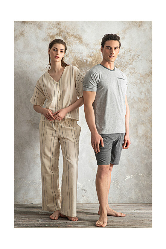 Basic Comfort Penye Erkek Pijama Takımı Lacivert