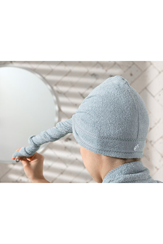 Soft Pamuklu Saç Bonesı Standart Açık Mavi