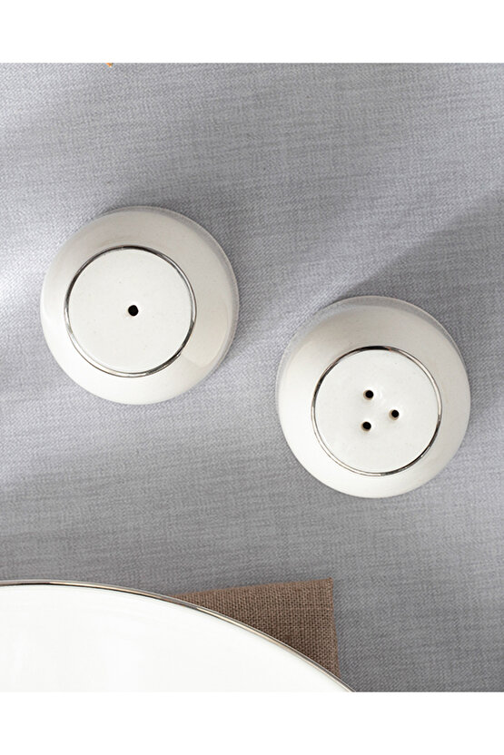 Torino Porselen Tuzluk-Biberlik Silver