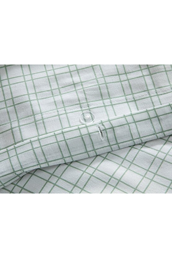 Bold Line Kolay Ütülenir Çift Kişilik Nevresim Seti 200x220 Cm Yeşil