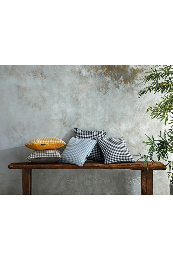 Odesa Dokuma Kırlent Kılıfı 42x42 Cm Bebe Mavi