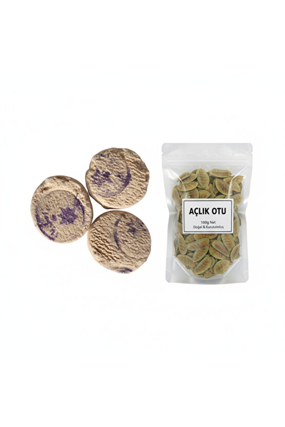 Doğal Ruşur Taşı (3 Adet) + 100 gr Açlık Otu - Cilt Temizliği ve Bitkisel Detoks Seti