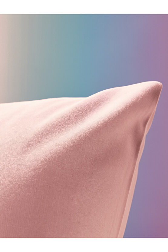 2 li Yastık Kılıfı Seti Renkli Ütülenebilir Dayanıklı Yırtılmaz Soft Premium Düz Fermuarlı 50x70 CM