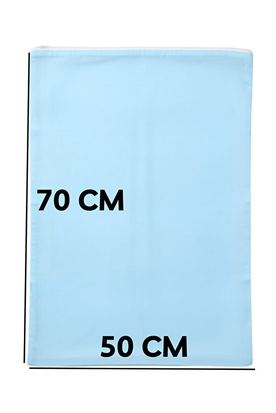 2 li Yastık Kılıfı Seti Renkli Ütülenebilir Dayanıklı Yırtılmaz Soft Premium Düz Fermuarlı 50x70 CM