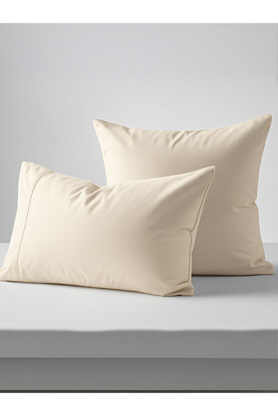 2 li Yastık Kılıfı Seti Renkli Ütülenebilir Dayanıklı Yırtılmaz Soft Premium Düz Fermuarlı 50x70 CM