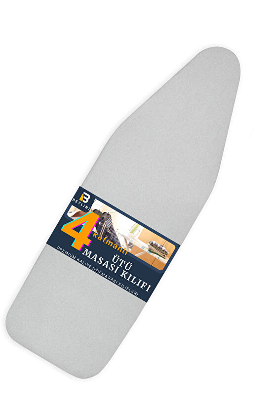 Yanmaz Ütü Masası Kılıfı Hızlı Ütü Kılıfı Örtü Gri 45x120 CM