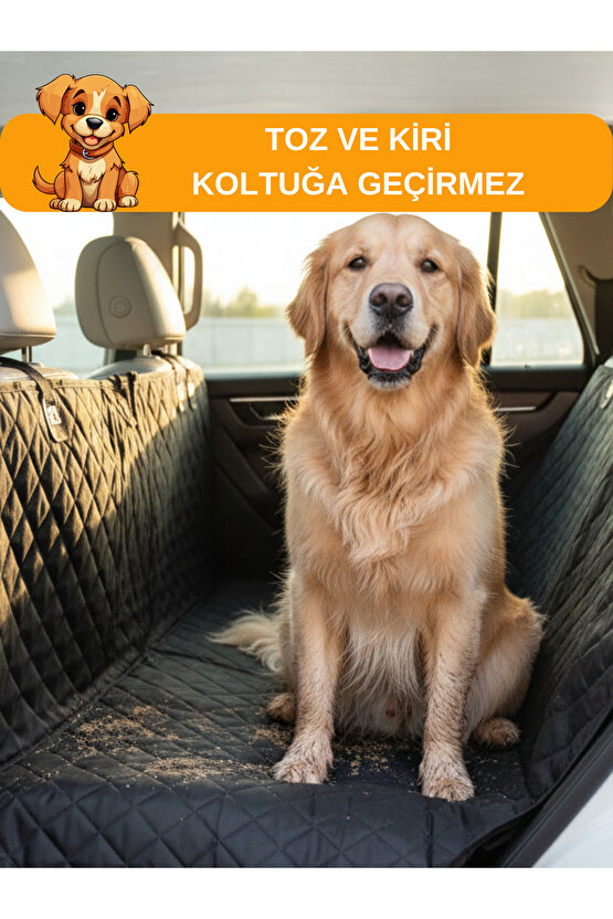 Evcil Hayvan Araba Koltuk Örtüsü Su Geçirmez Dayanıklı Arka Koltuk Koruma Kılıfı Kaymaz 150X200 cm