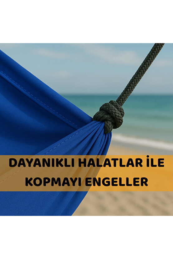 Paraşüt Hamak 140kg Kapasite Su Geçirmez Taşınabilir Çantalı Çift Halatlı Dayanıklı Hamak 240cm