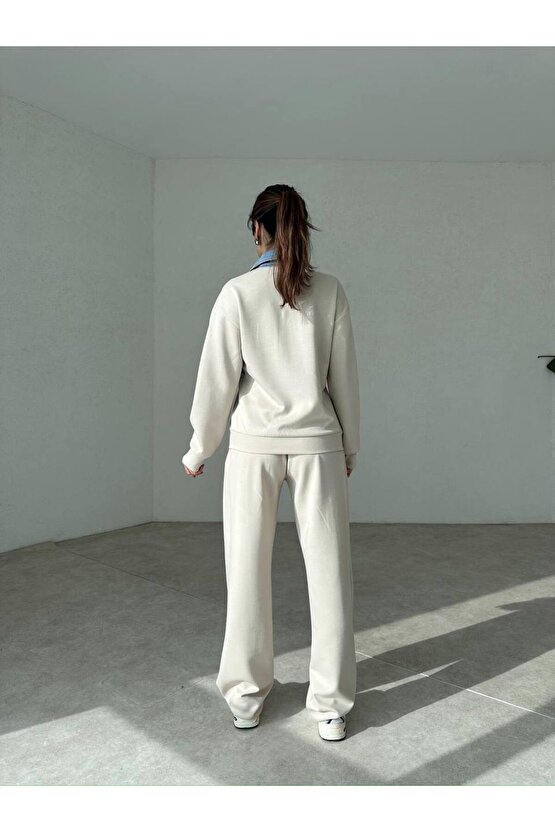 Kadın Kot Detaylı Takım