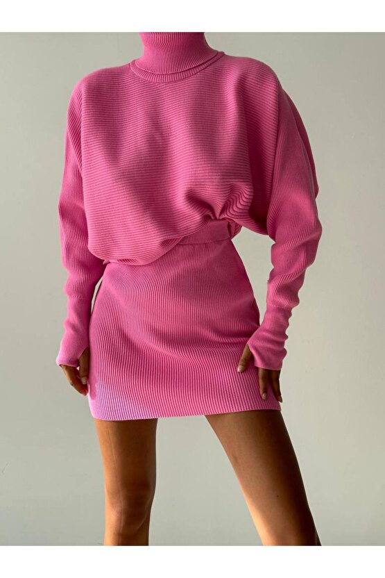 PARMAK GEÇME DETAYLI FİTİLLİ TRİKO TAKIM