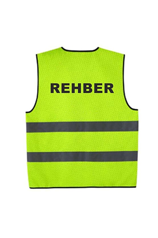 Okul Servis Araçları Için Yüksek Görünümlü Rehber Yazılı Reflektörlü Yelek - Yeni Yasa