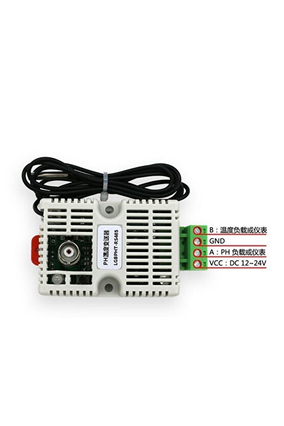 Endüstriyel pH ve Sıcaklık Transmitteri - 4-20mA Çıkışlı Sensör Modülü (0-14pH)