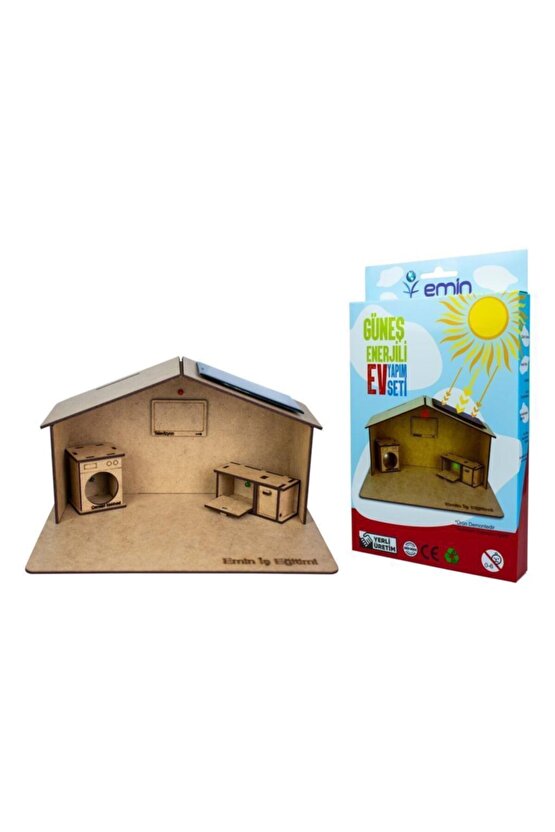 Ahşap Güneş Enerjili Ev Yapım Maket Seti