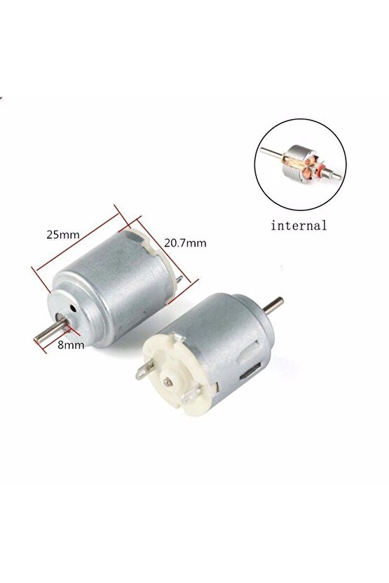 2 Adet R140 Micro 1.5v - 6 V Motor Dc Motor Oyuncak 2mm Şaft