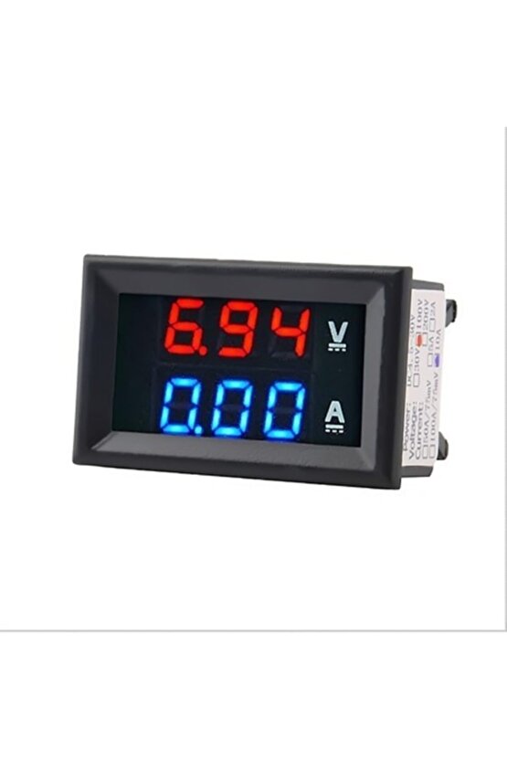 Dijital Voltmetre Ve Dijital Ampermetre Dc 100v 10a Gerilim Akım