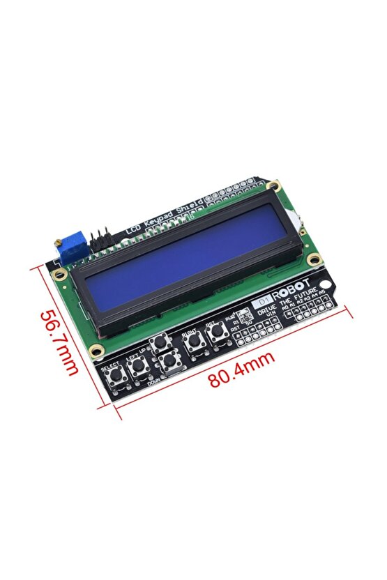 Arduino Lcd Keypad Shield 1602 - 16x2 Lcd Ekran Ve Tuş Takımı Uyumlu