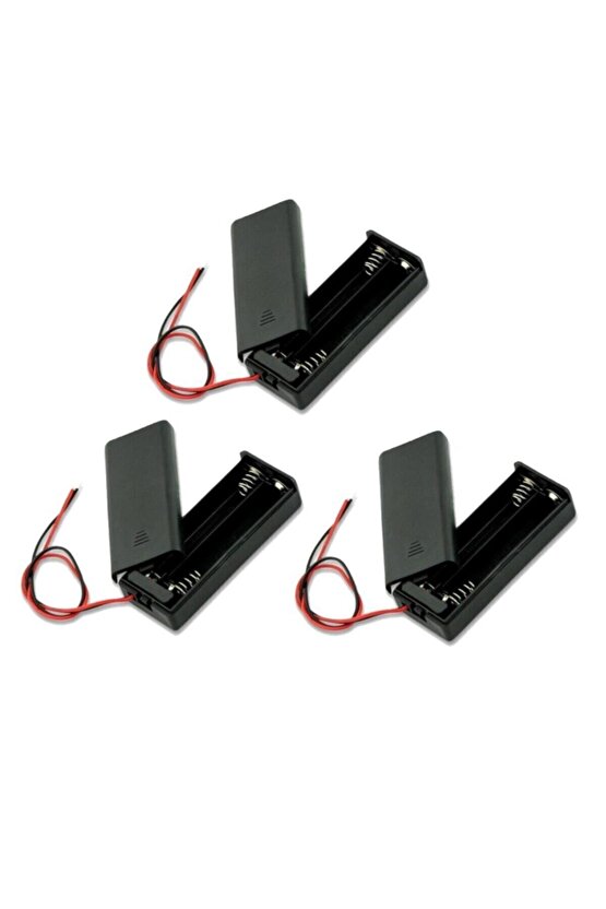 3 Adet - 2li Anahtarlı Pil Yatağı Pil Yuvası Pil Kutusu Aa Kalem Kalın Pil