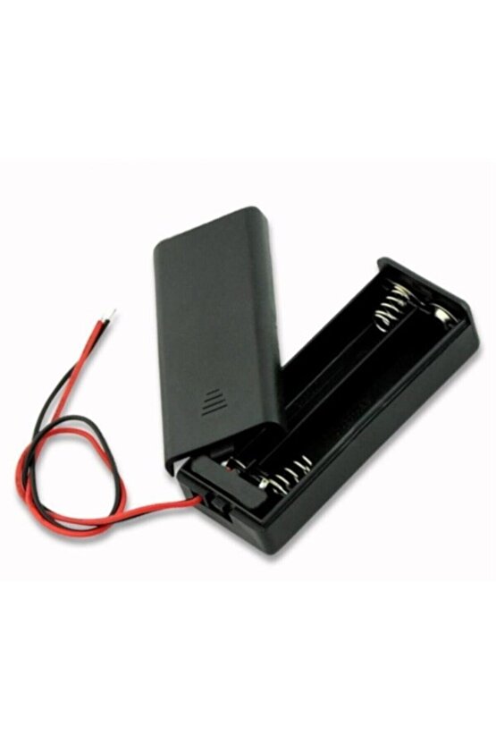 3 Adet - 2li Anahtarlı Pil Yatağı Pil Yuvası Pil Kutusu Aa Kalem Kalın Pil