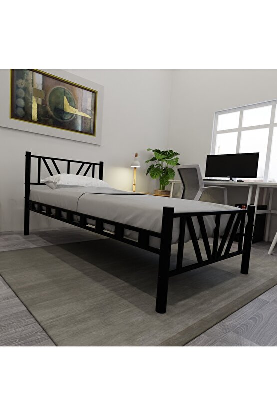 Gardenya Tek Kişilik Metal Karyola A Kalite, Ses Çıkarmaz ,Ölçülü Model Karyola