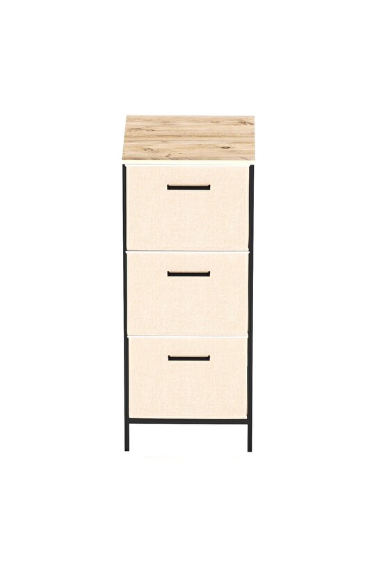 Çocuk Dolabı 3 Çekmeceli Büyük Boy Komodin Sehpa