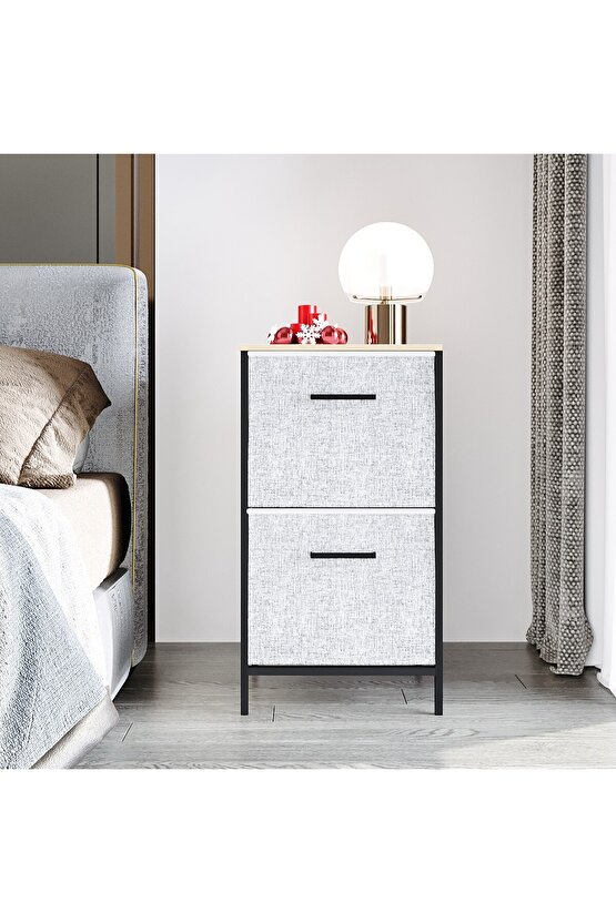 Çok Amaçlı Dolap 2 Çekmeceli Orta Boy Komodin Sehpa