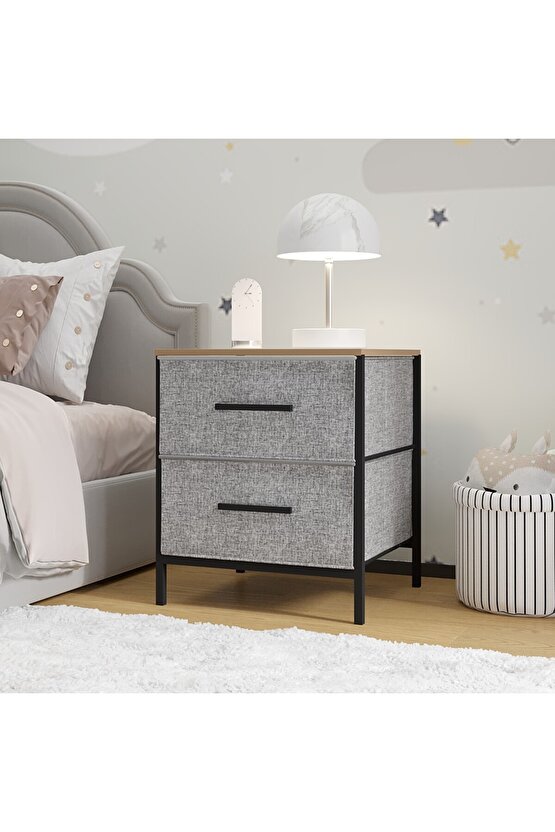 Çocuk Dolap Komodin 2 Çekmeceli Sehpa