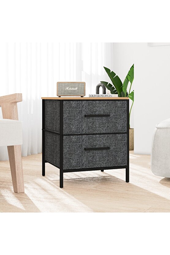 2 Çekmeceli Çok Amaçlı Dolap Komodin Sehpa