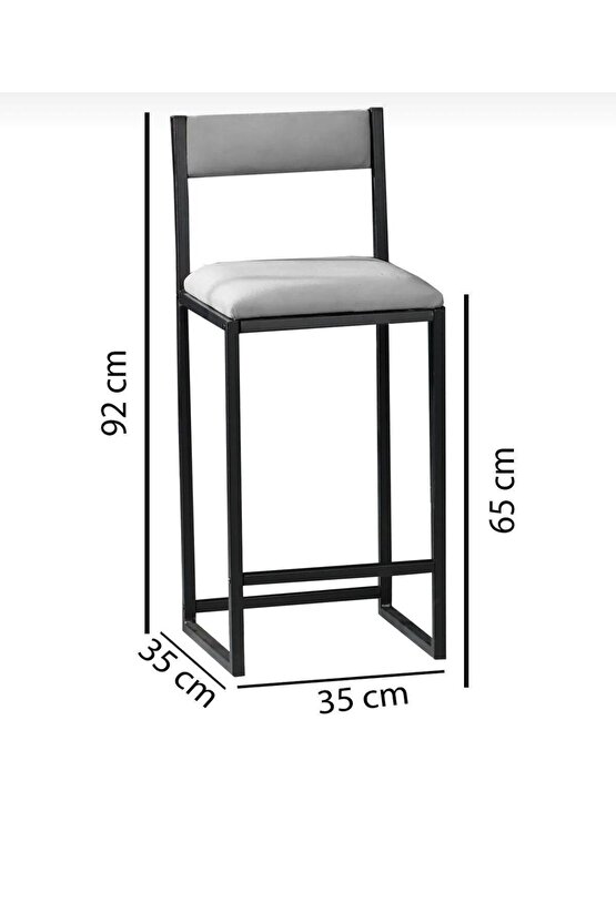 Bar Sandalyesi Bar Taburesi Siyah Metal Mutfak Sandalyesi Otel Cafe Sandalyesi Siyah