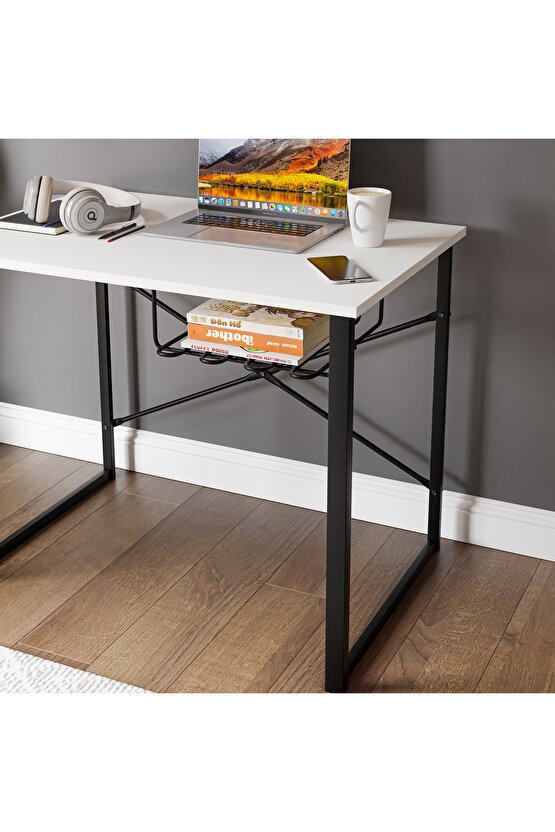 Bilgisayar Masası Raflı Çalışma Laptop Masası