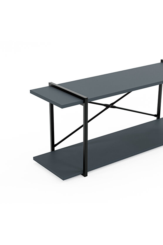 Televizyon Ünitesi Tv Standı Raflı Metal Sehpa