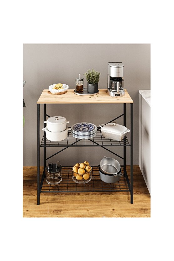 Çok Amaçlı Mutfak Rafı Bangosu Masa Geniş