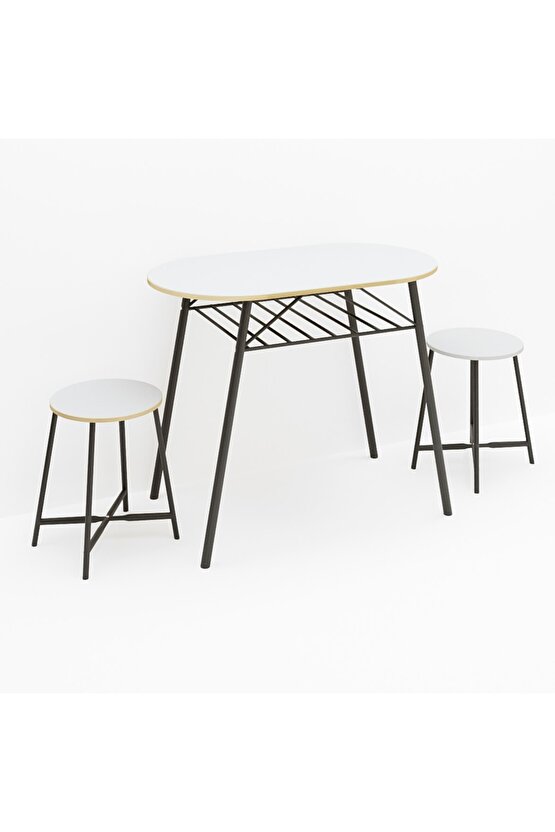 Mutfak Masası Oval Tabure Takımı Masa Sandalye Takımı
