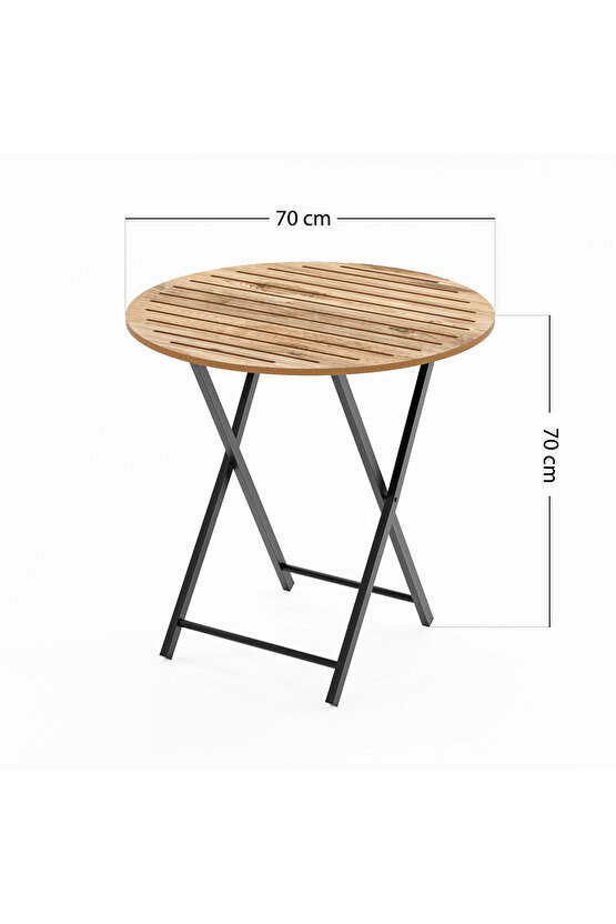 4 Kişilik Yuvarlak Bistro Takım Bahçe Mutfak Masa Sandalye