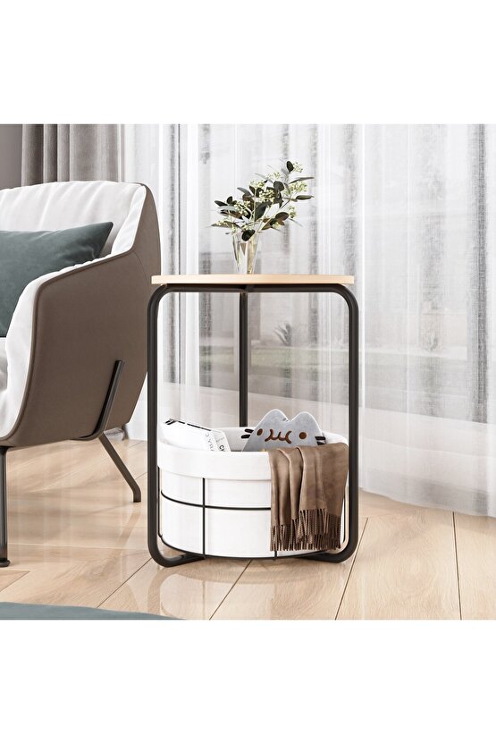 Çantalı Orta Sehpa  Yan Zigon Sehpa Çam 1557