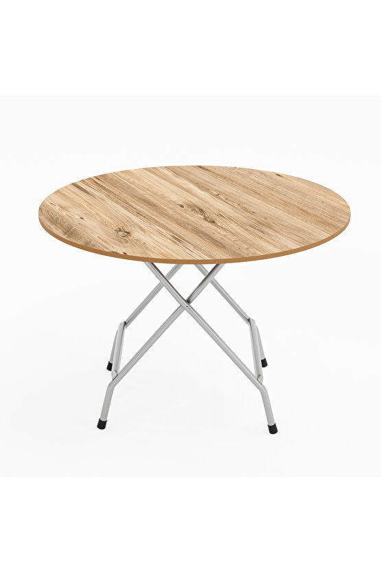 Katlanır Masa Yuvarlak Kırma Mutfak Masası 70 Çam 1459