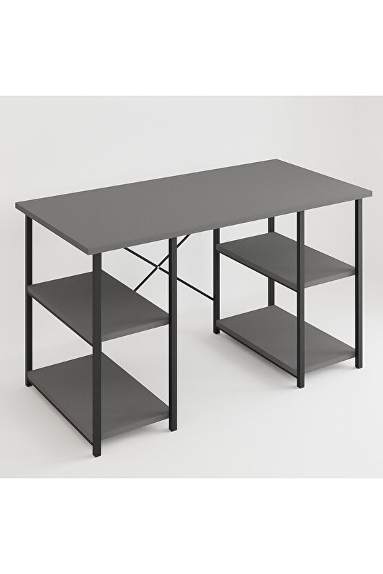 4 Raflı Çalışma Masası Füme 60x120