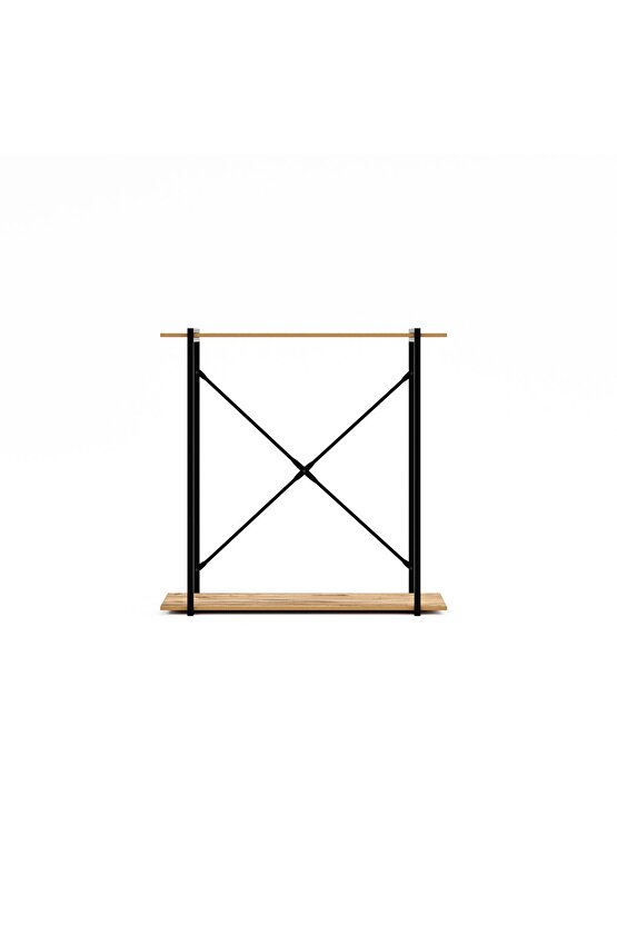 Metal Ayaklı Dresuar Raflı Dresuar Dekoratif Metal Dresuar Çam 1376